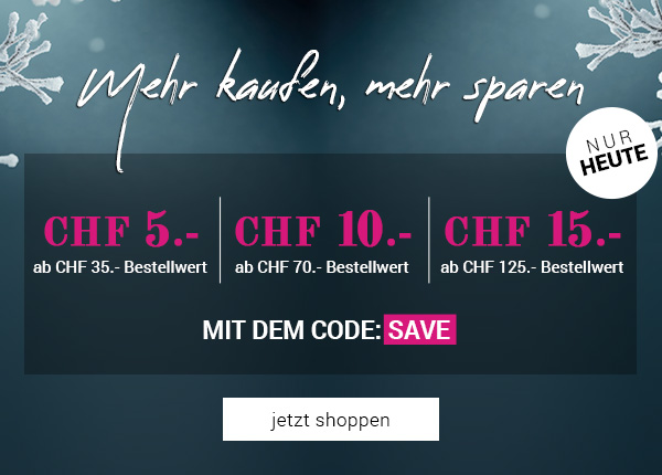 Sparen mit dem Code SAVE